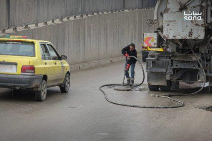 كوادر حلب الميدانية تتابع معالجة الأضرار المطرية وتعزيز جاهزية شبكات التصريف