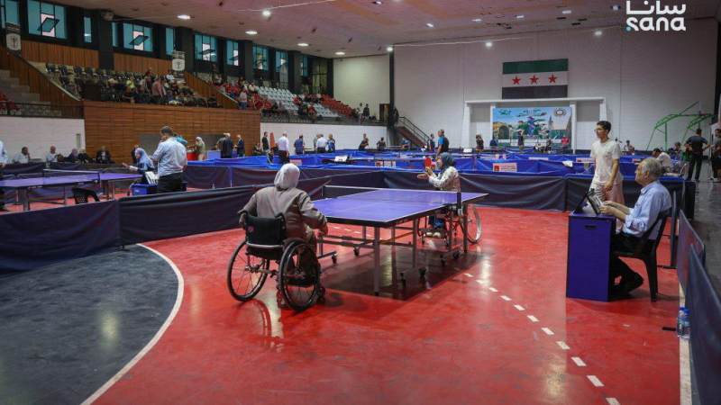 IMG 0736 البطولة الدولية لرواد كرة الطاولة للرجال والسيدات تواصل منافساتها بدمشق