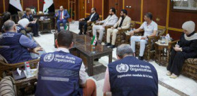 محافظة حماة تبحث مع الصحة العالمية واقع القطاع الصحي وإعادة تأهيل المشافي