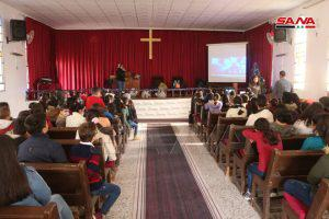 الكنيسة الإنجيلية الوطنية في درعا تحتفل بأعياد الميلاد ورأس السنة الميلادية