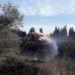إخماد حريق طال أشجاراً مثمرة بريف حمص الغربي