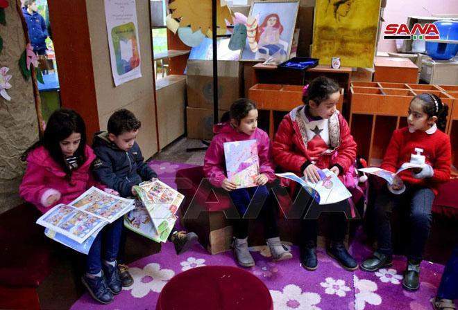 أنشطة توعوية للوقاية من فيروس كورونا ضمن فعاليات مهرجان ربيع الطفولة في حمص