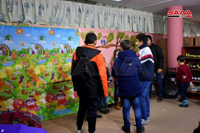 أنشطة توعوية للوقاية من فيروس كورونا ضمن فعاليات مهرجان ربيع الطفولة في حمص