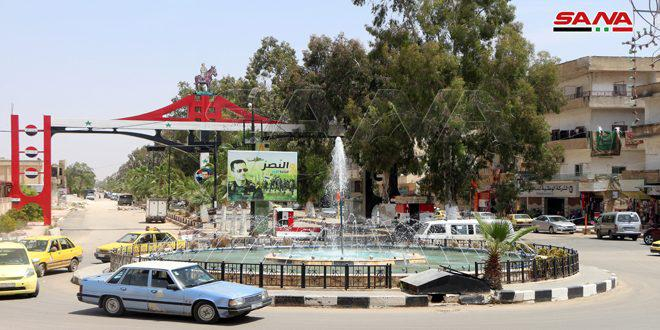 إعادة فتح المسار الثاني من الطريق المؤدي لدوار الحمامة بمدينة درعا