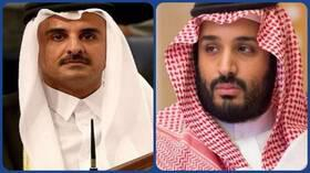 الدوحة: أمير قطر أجرى اتصالا بولي العهد السعودي