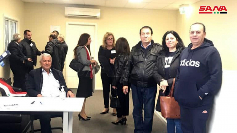 بالصورة ..عمليات الاقتراع في انتخابات رئاسة الجمهورية العربية السورية للسوريين المقيمين في الخارج