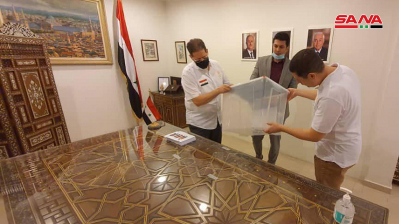 بالصورة ..عمليات الاقتراع في انتخابات رئاسة الجمهورية العربية السورية للسوريين المقيمين في الخارج