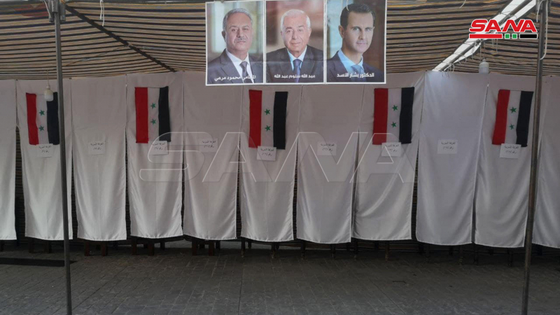 بالصورة ..عمليات الاقتراع في انتخابات رئاسة الجمهورية العربية السورية للسوريين المقيمين في الخارج