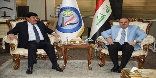 مباحثات سورية عراقية لتطوير التعاون الثنائي في المجالات القانونية والقضائية