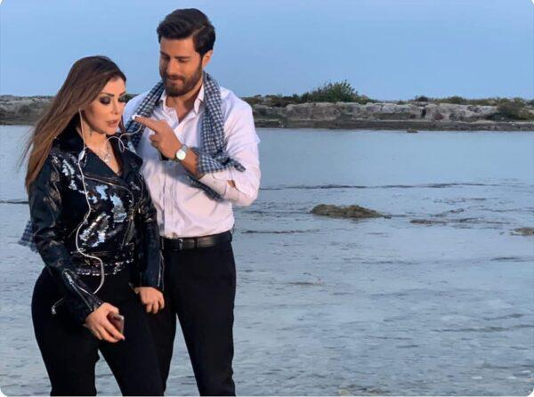 رواد عليو في مشهد رومانسي مع ممثل لبناني وسيم