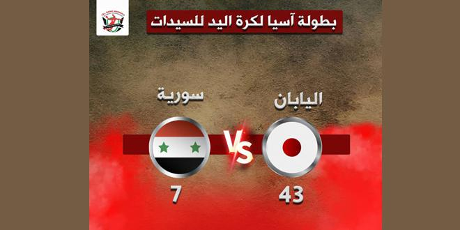 منتخب سورية لكرة اليد يخسر أمام نظيره الياباني ببطولة آسيا للسيدات