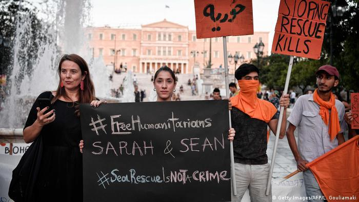 Griechenland Solidaritäts-Kundgebung mit der NGO ERCI