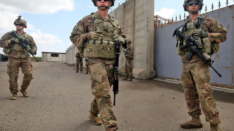 جنود أميركيون في قاعدة جوية شمال غرب كركوك شمال العراق (صورة أرشيفية).