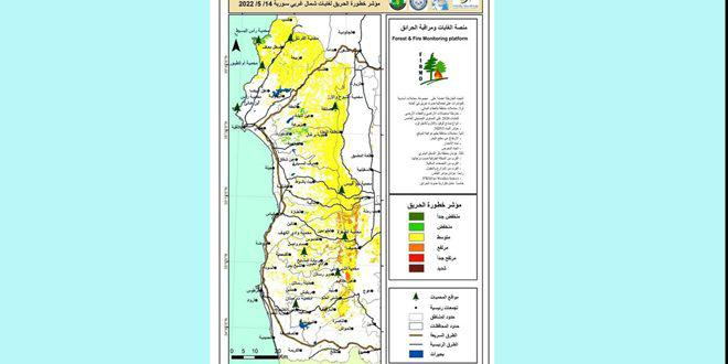 منصة الغابات: تأثر غابات شمال غرب سورية بمستويات الخطورة المتوسطة للحرائق