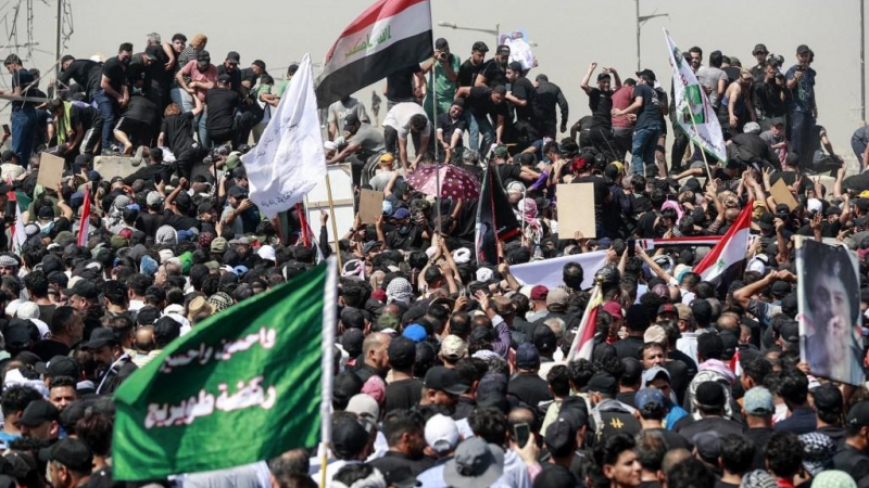 العراق: تجدد التظاهرات قرب محيط المنطقة الخضراء
