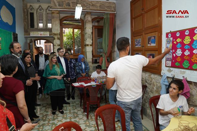 انتهاء أعمال ترميم وصيانة مقر جمعية بيت السفينة في دمشق القديمة – فيديو