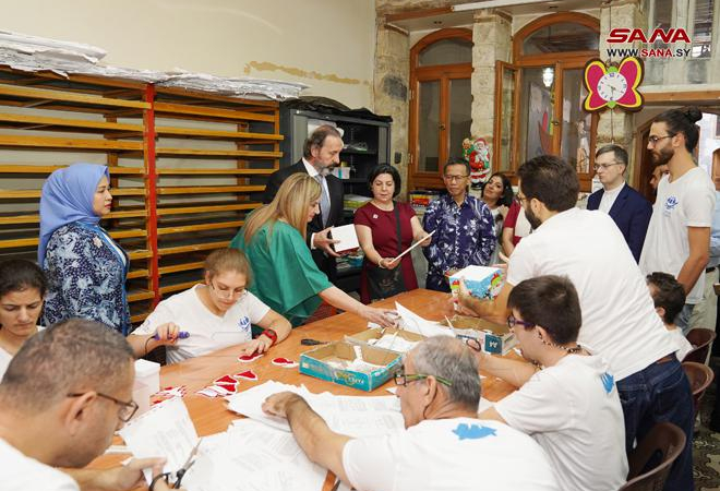 انتهاء أعمال ترميم وصيانة مقر جمعية بيت السفينة في دمشق القديمة – فيديو