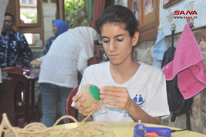 انتهاء أعمال ترميم وصيانة مقر جمعية بيت السفينة في دمشق القديمة – فيديو