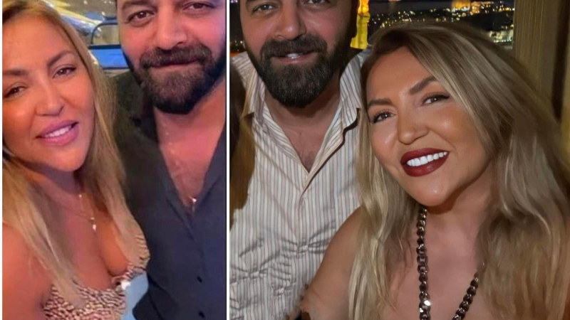 زوجة سامر المصري تخطف الأنظار بجمالها.