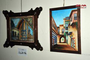 فنانون تشكيليون يجسدون التراث الدمشقي في معرض جماعي بثقافي أبو رمانة