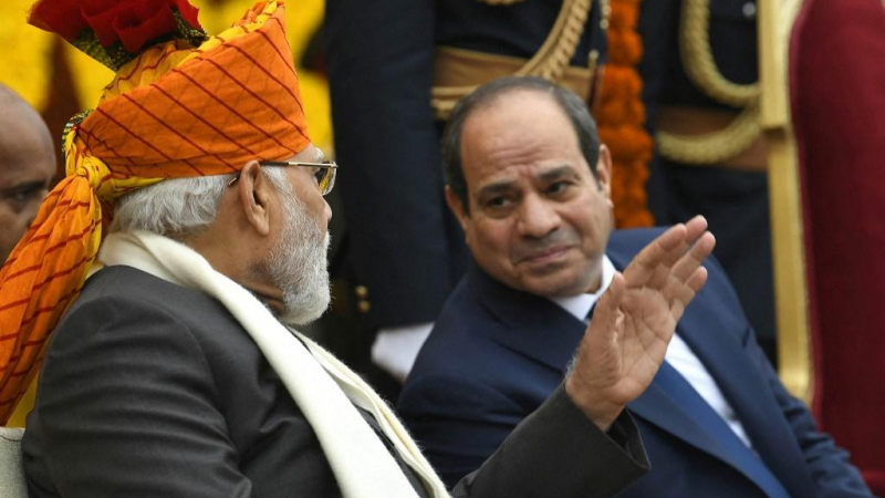 الرئيس المصري عبد الفتاح السيسي يزور الهند ويلتقي رئيس الوزراء الهندي ناريندرا مودي
