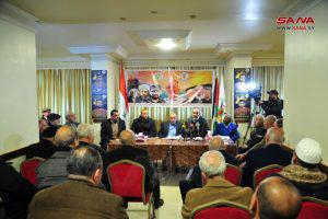 الجهاد الفلسطينية تقيم حفل إشهار كتاب قبس من نور المسيرة عن الأسير الفلسطيني بسام السعدي بدمشق