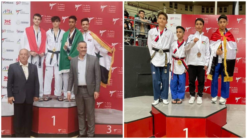 منتخب سوريا للتايكواندو يحصد ثلاث برونزيات في بطولة الحسن الدولية