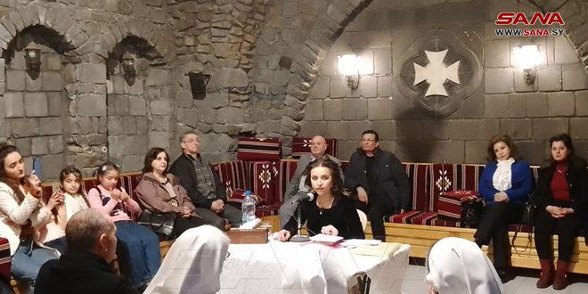 أمسية ثقافية فنية حول القدود الحمصية لملتقى أورنينا في كنيسة السريان الكاثوليك بحمص