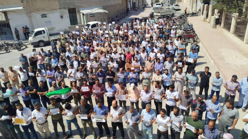 حراك المعلمين بريف حلب يتصاعد .. مطالبات بإقالة وزير التربية