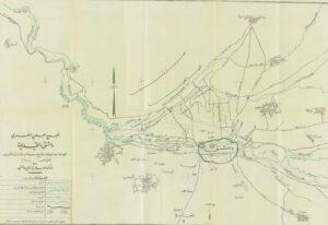 خريطة أنهار دمشق. صلاح الدين المنجد. خطط دمشق. 1948
