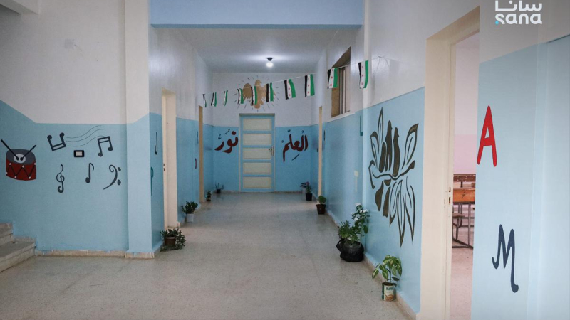 IMG 4302 افتتاح ثلاث مدارس بريف طرطوس بعد إعادة تأهيلها