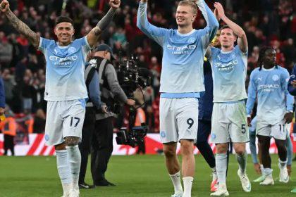 مانشستر سيتي يسجل ثلاثية في مرمى ليفربول في الدوري الإنكليزي