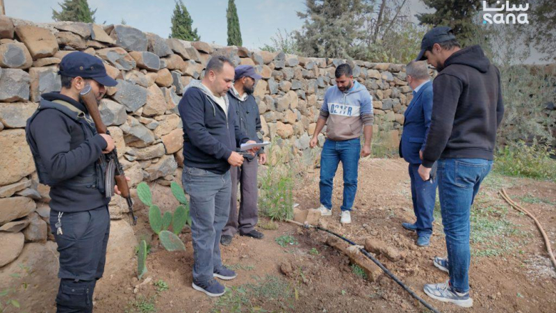 IMG 20261022 170342 265 جولات ميدانية لإزالة التعديات على شبكات المياه في ريف القنيطرة الجنوبي