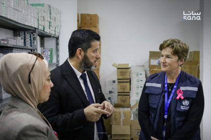 صحة دير الزور تبحث مع منظمة الصحة العالمية تفعيل المشافي وسد الفجوات ‏القائمة