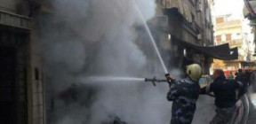 مصرع شخص بحريق نشب في شارع بغداد بدمشق