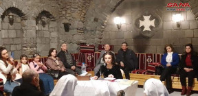أمسية ثقافية فنية حول القدود الحمصية لملتقى أورنينا في كنيسة السريان الكاثوليك بحمص